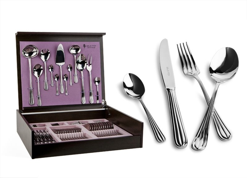 Belo Inox Sztućce Duo 12/72 w kasecie drewnianej 141789