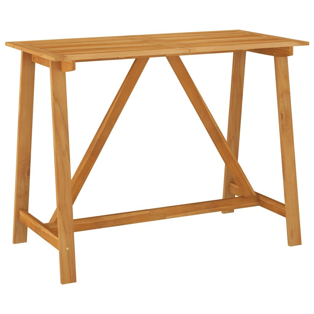 vidaXL Ogrodowy stolik barowy, 140x70x104 cm, lite drewno akacjowe