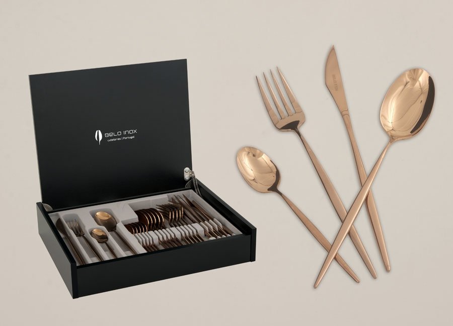 Belo Inox Sztućce 6/24 Spirit Titanium Bronze 258109