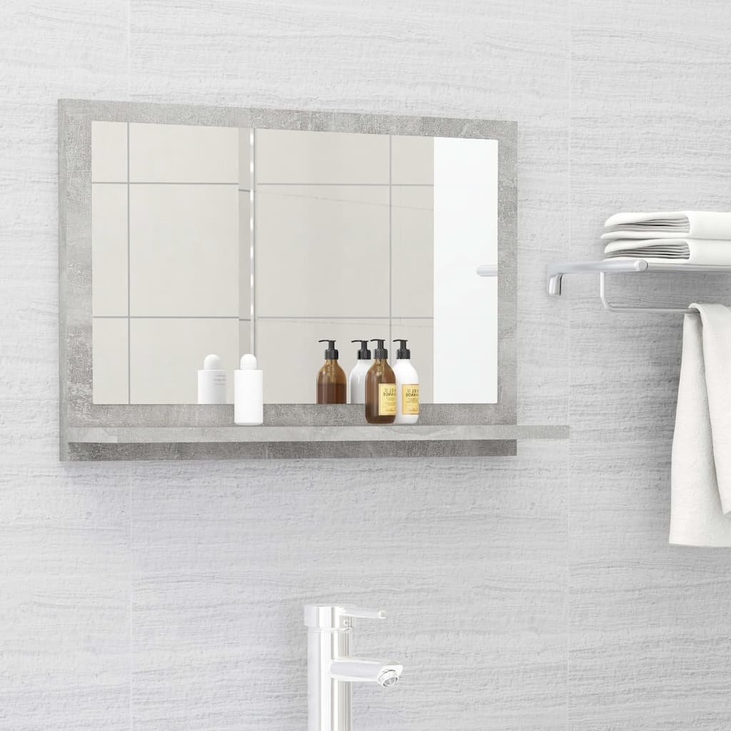 vidaXL Lumarko Lustro łazienkowe, szarość betonu, 60x10,5x37 cm, płyta wiórowa 804566