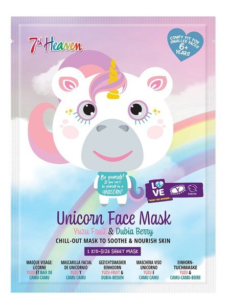 7th Heaven Unicorn Face Mask Kojąco-odżywcza maseczka do twarzy Yuzu Fruit Dubia Berry