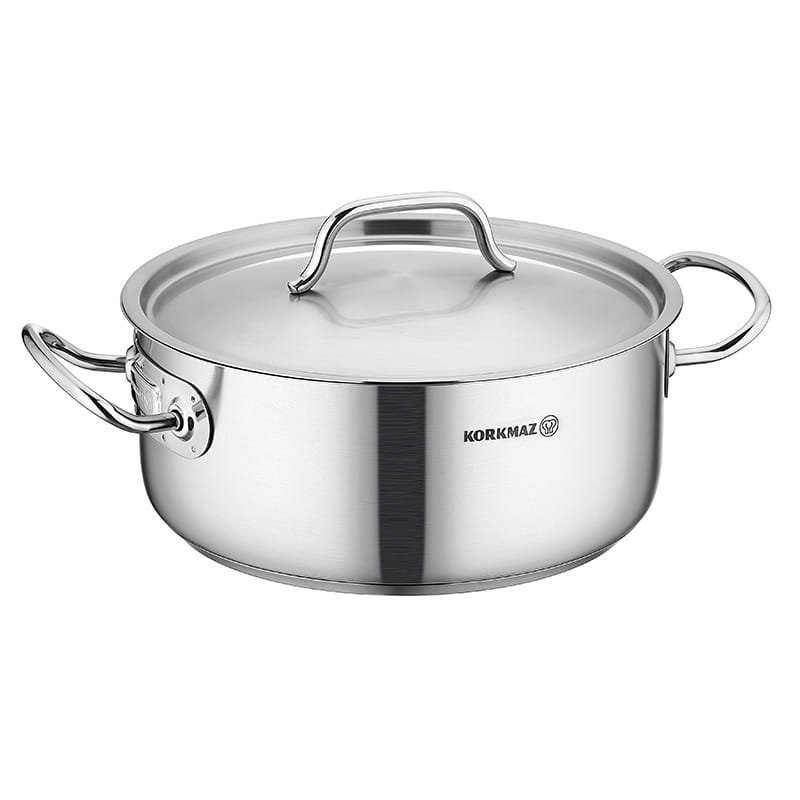 Garnek Stalowy 18/10 28X12Cm 7.3L Korkmaz Proline Gastro A2740