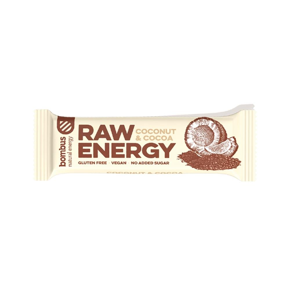 Bombus Baton RAW ENERGY kokos-kakao BEZGL. 50 g