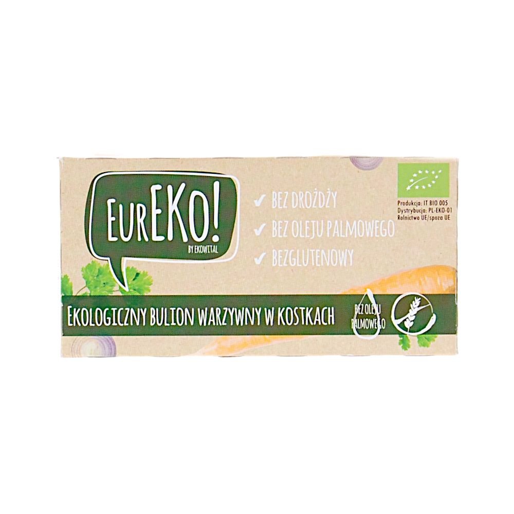 EUREKO Bulion warzywny w kostkach bez drożdży, bez oleju