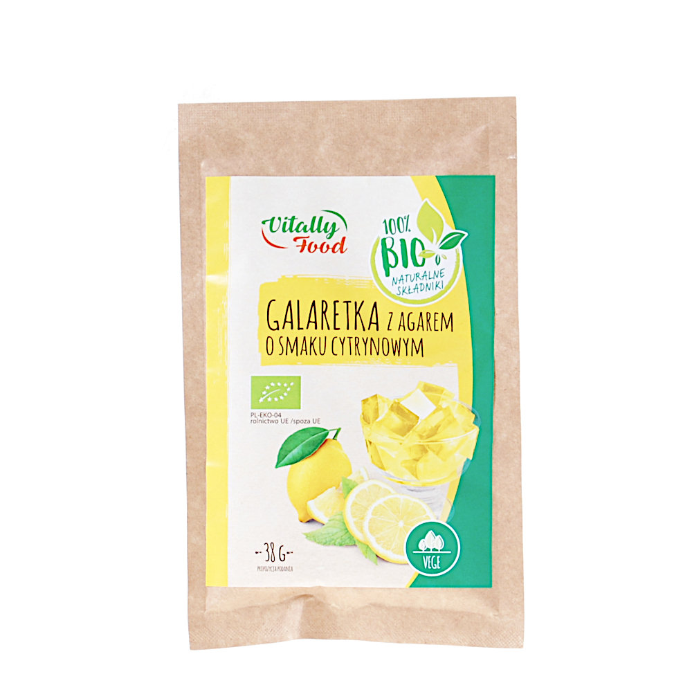 Vitally Food Galaretka z agarem - cytrynowa Vitally Food BIO, 3