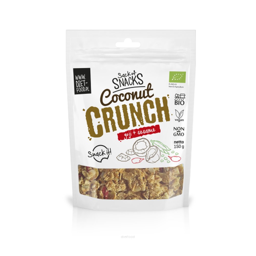 Diet-Food Bio coconut crunch goji I sezam 150g