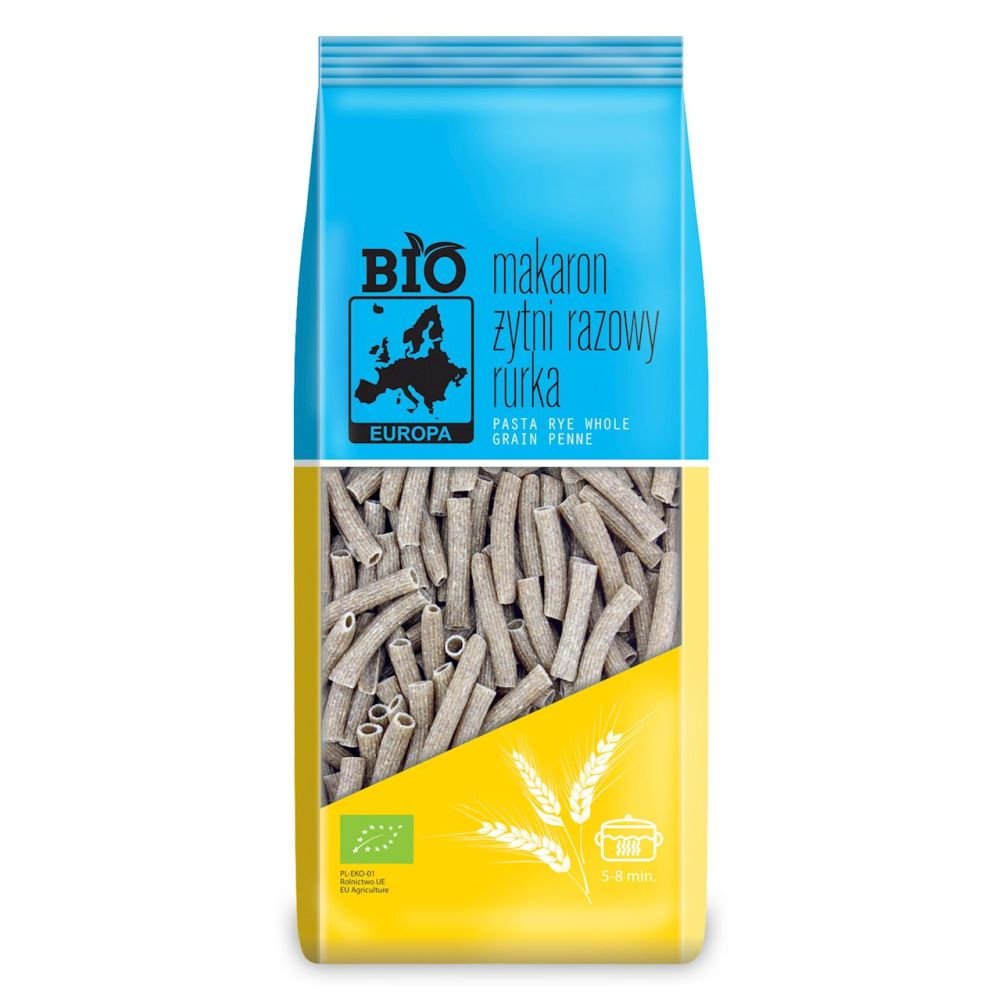 Bio Europa Makaron Żytni Razowy Rurka BIO 400g - Bio Europa