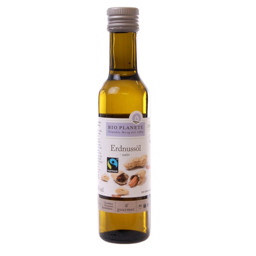 Bio Planete (oleje i oliwy) OLEJ Z ORZESZKÓW ZIEMNYCH VIRGIN FAIR TRADE BIO 250 ml - BP_7176