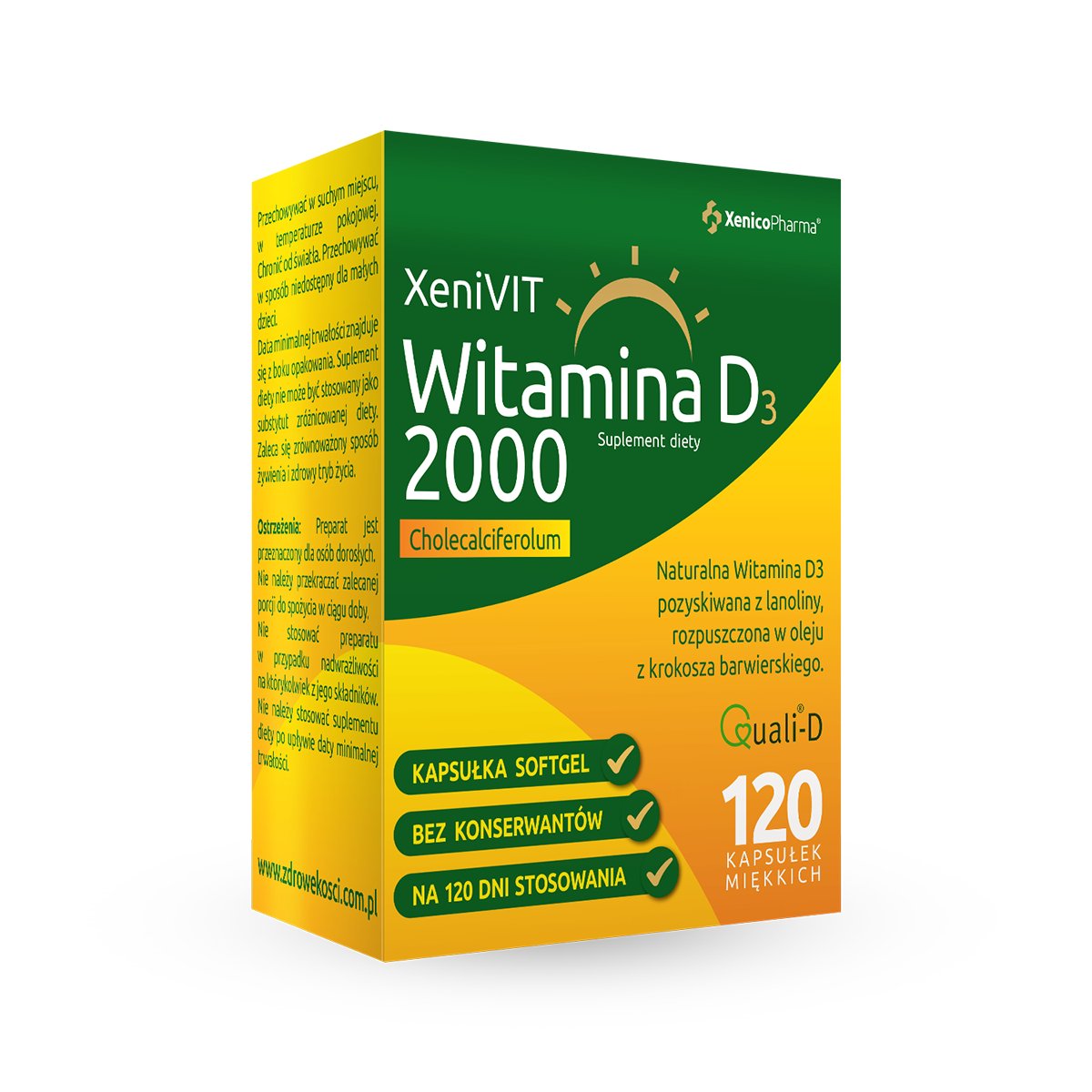 XENICO Xenivit Witamina D 2000 120 Kaps.