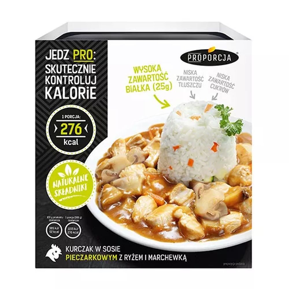 JoyFood Kurczak w sosie myśliwskim z kaszą bulgur 300 g