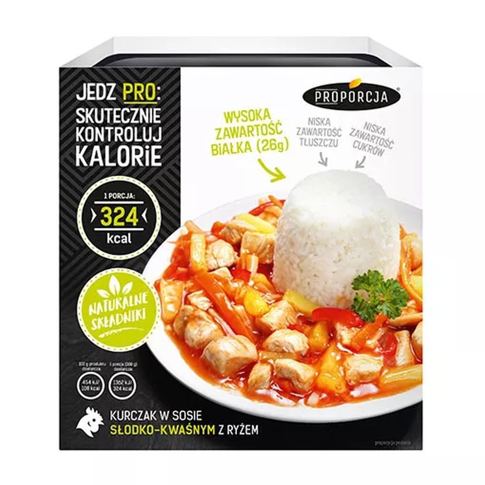 JoyFood Kurczak w sosie słodko-kwaśnym z ryżem 300 g