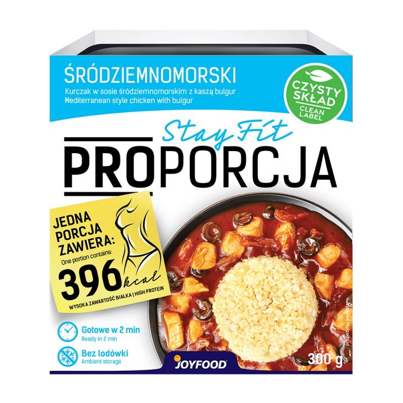 JoyFood Kurczak w sosie śródziemn. z kaszą bulgur 300 g