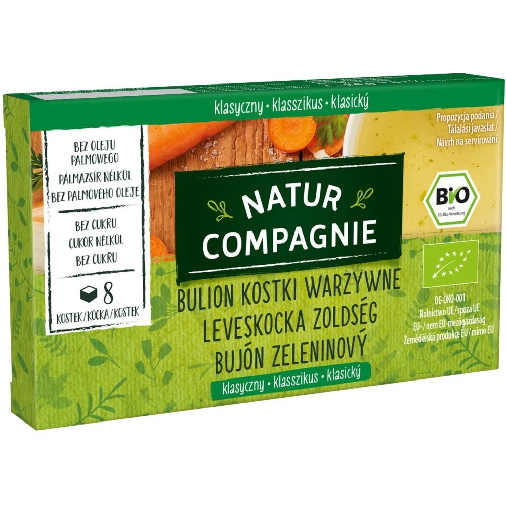 Natur Compagnie (buliony, kostki rosołowe) BULION - KOSTKI WARZYWNE BEZ DODATKU CUKRÓW BIO 84 g - BP-4048885053434