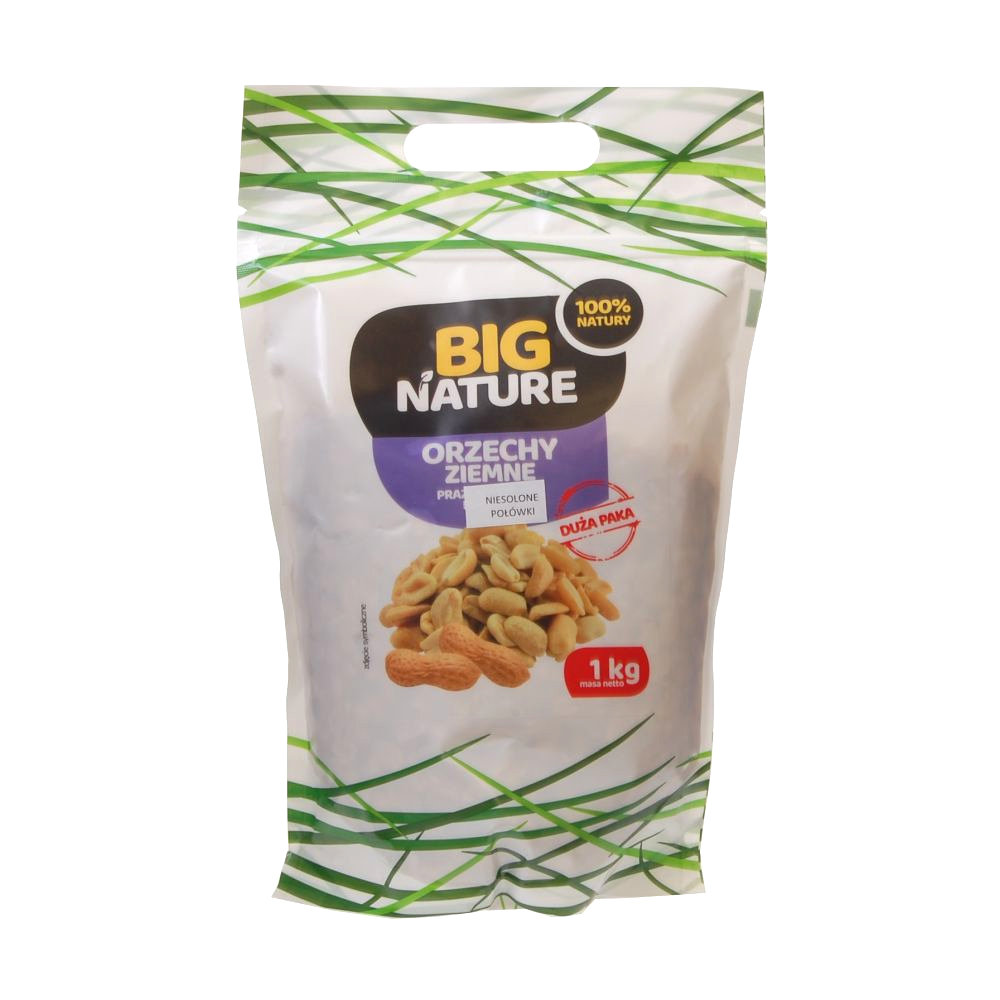 Big Nature Orzechy ziemne prażone niesolone połówki 1 kg