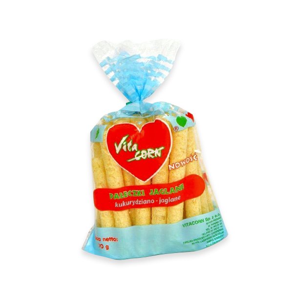 VITACORN VITACORN Pałeczki jaglano-kukurydziane 10x70g (zgrzewka 10 szt) 11VITPALJK