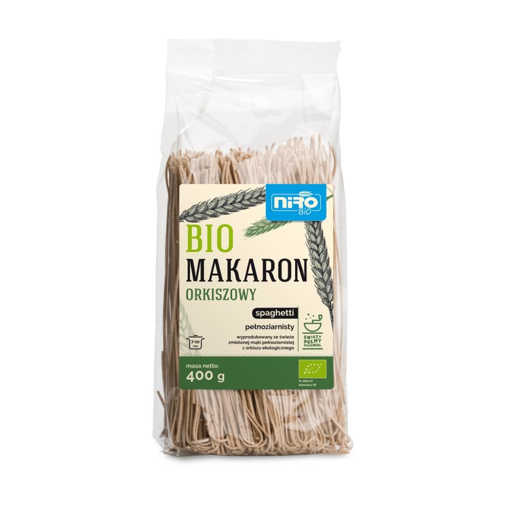 Niro MAKARON PEŁN. ORK. SPAGHETTI BIO 400g- 5908259954011