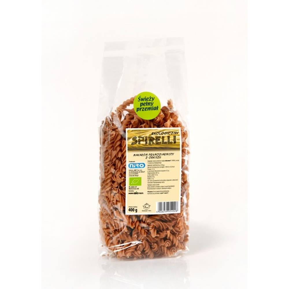 Niro MAKARON PEŁNOZIARNISTY ORKISZOWY SPIRELLI BIO 400 g- 5908259954028