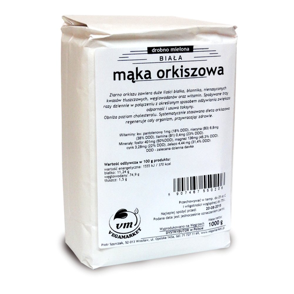 Natural Mąka ORKISZOWA biała drobna 1kg