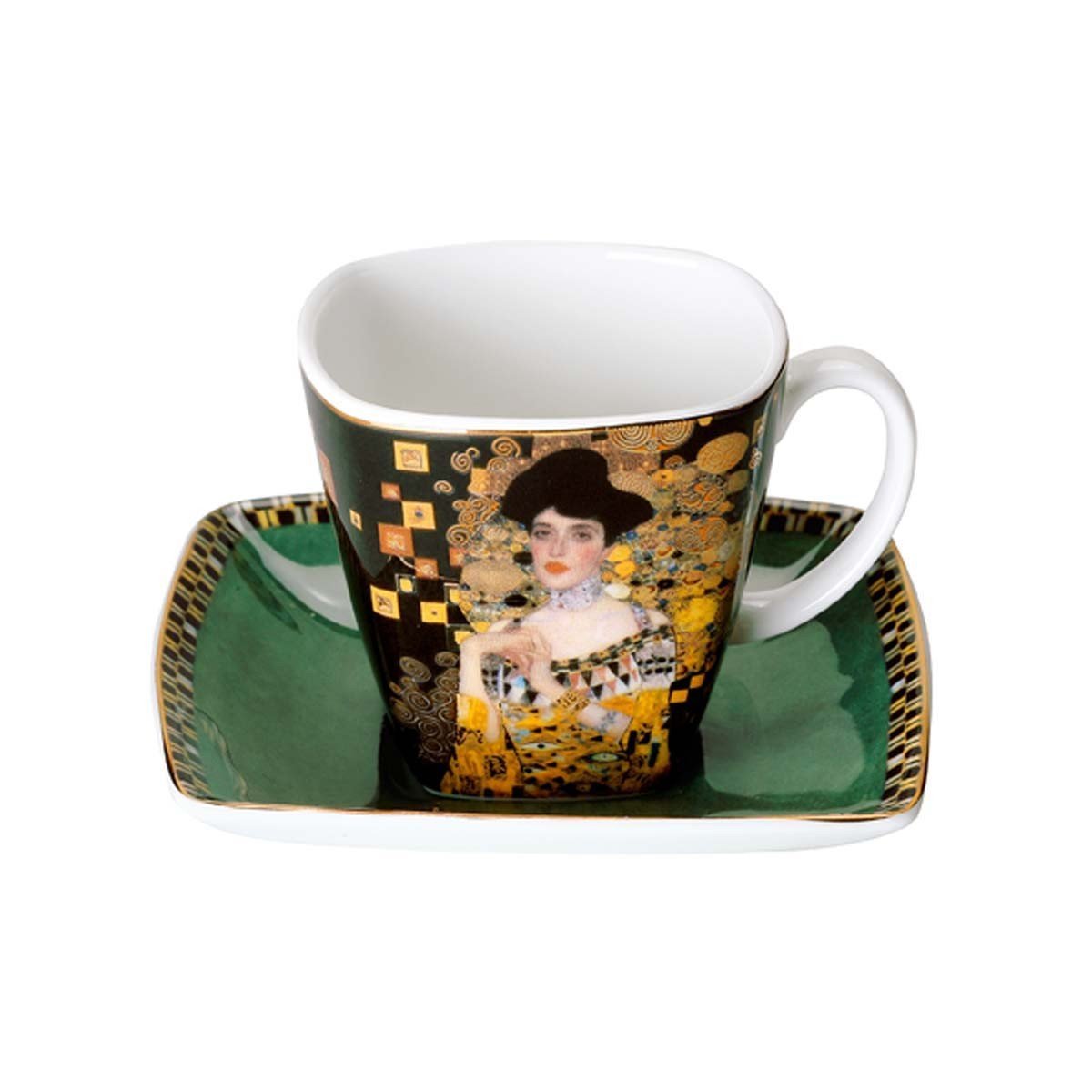 Goebel 66884719 Gustav Klimt filiżanka espresso, ze spodkiem Adele Bloch Bauer