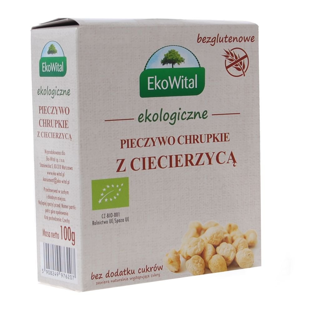 EKO-WITAL SPÓŁKA Z OGRANICZONĄ ODPOWIEDZIALNOŚCIĄ Pieczywo chrupkie z ciecierzycą BEZGL. BIO 100 g E