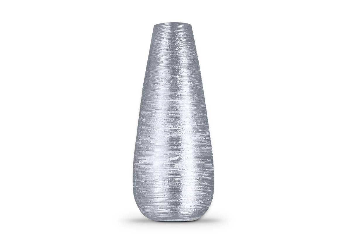 Wazon MOLIS srebrny / Ø14/ h32 cm / ceramika