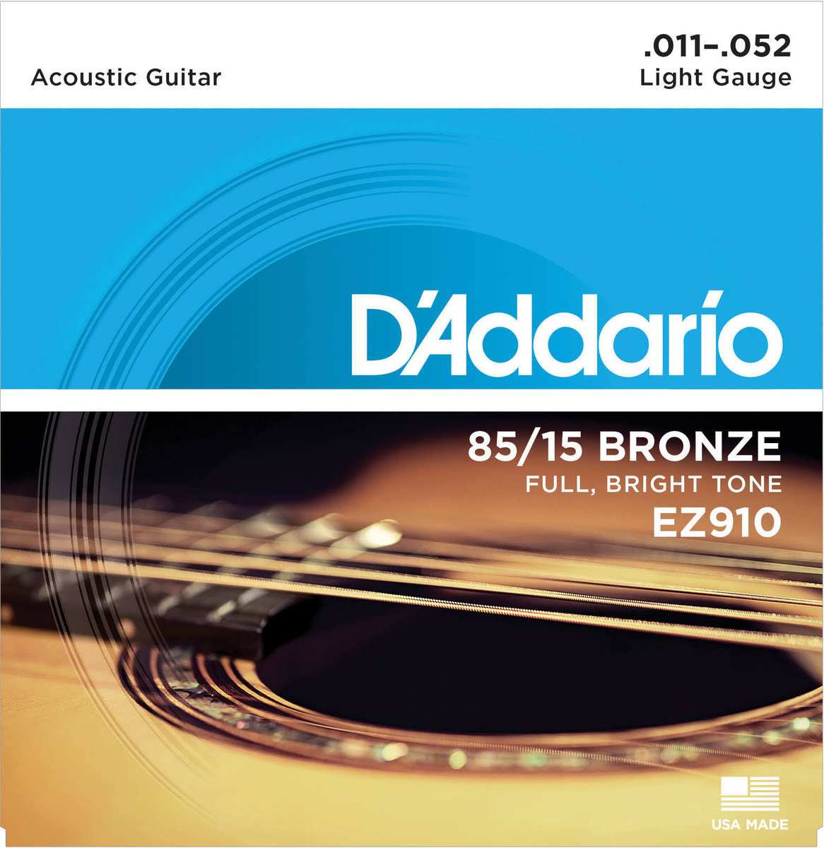 DAddario struny do gitary akustycznej American Bronze EZ910