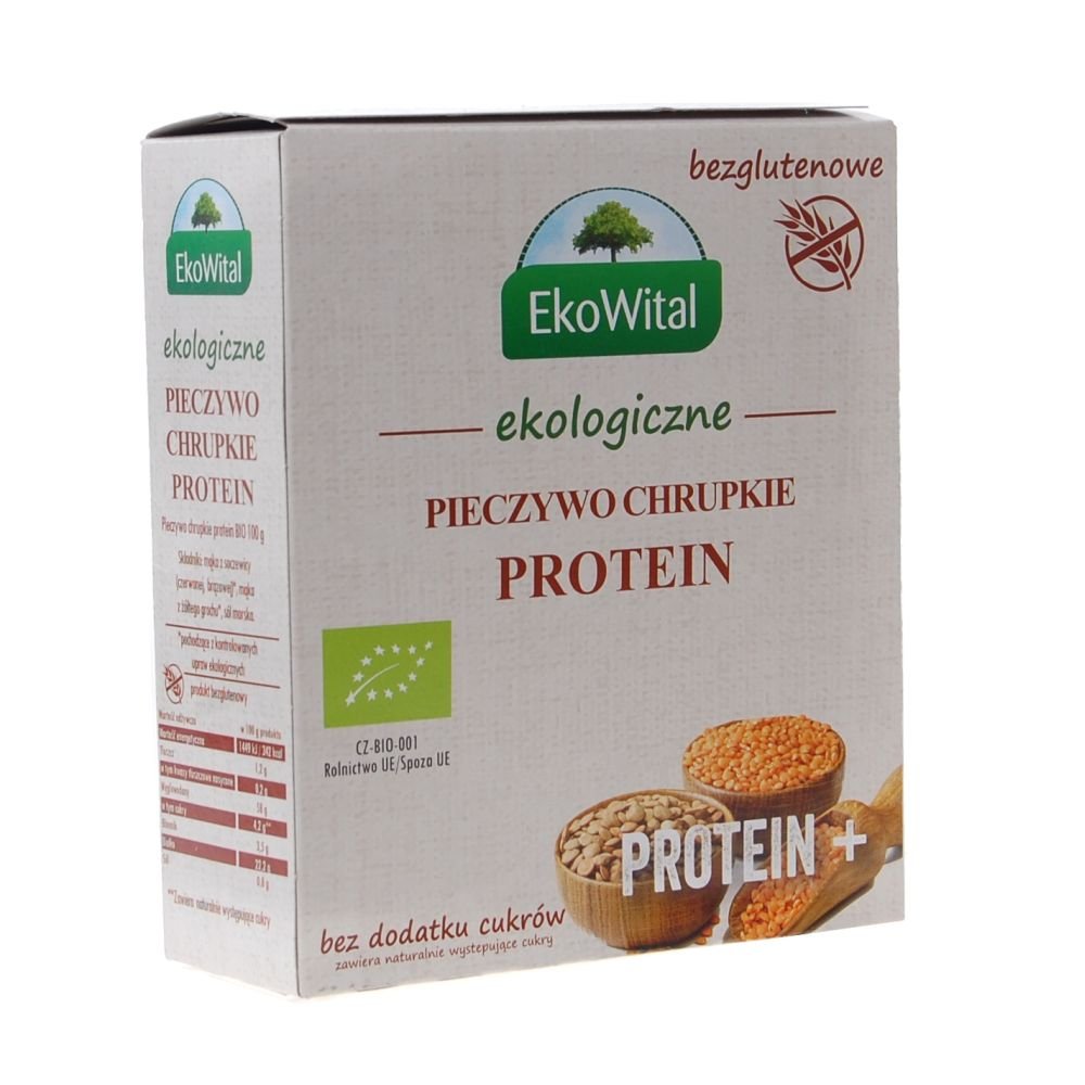 EKO-WITAL SPÓŁKA Z OGRANICZONĄ ODPOWIEDZIALNOŚCIĄ Pieczywo chrupkie PROTEIN BEZGL. BIO 100 g