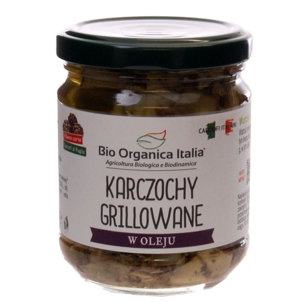 Biorganica NUOVA (włoskie przekąski) KARCZOCHY GRILLOWANE W OLEJU BIO 190 g - BI