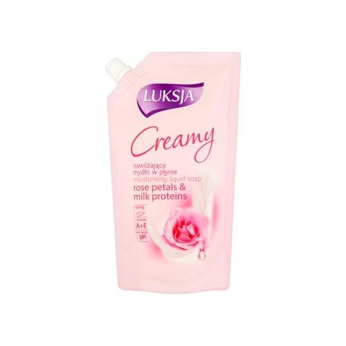 Cussons Kremowe mydło w płynie Lukcja Creamy Rose Petal and Milk Proteins opakowanie uzupełniające 400 ml