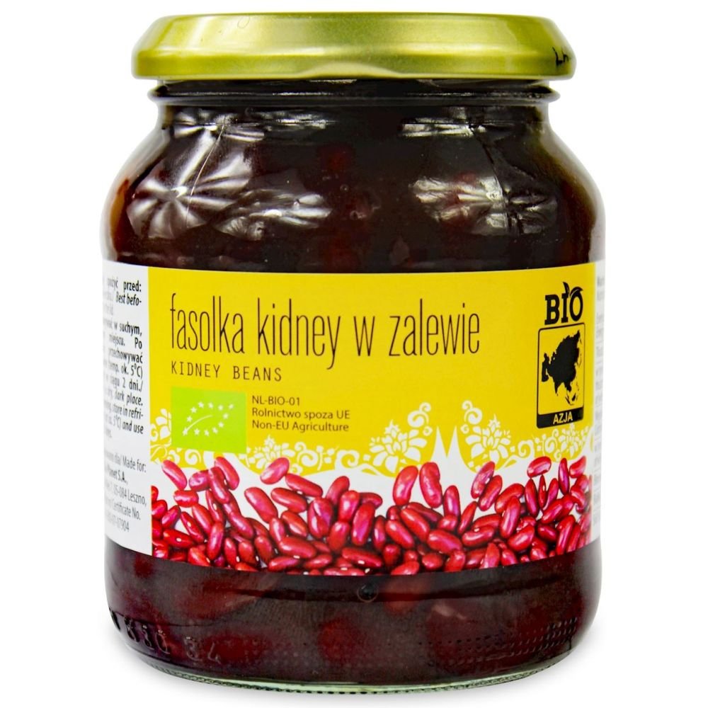 Bio Planet BIO AZJA Dystrybutor: S.A., Wilkowa Wie FASOLKA KIDNEY W ZALEWIE W SŁOIKU BIO 350 g (215 g) - BIO AZJA