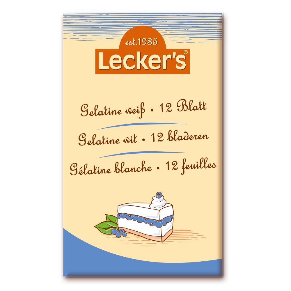 LECKER'S ŻELATYNA W LISTKACH BIO 20 g - LECKER'S 4013044100151
