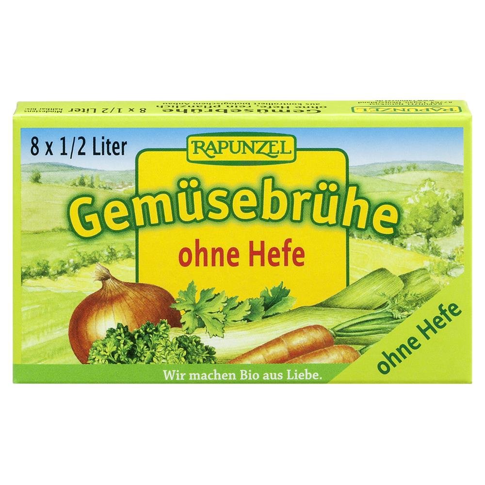 RAPUNZEL (kremy orzechowe, kostki, ketchupy, inne BULION - KOSTKI WARZYWNE BEZ ZAWARTOŚCI DROŻDŻY (JASNOZIELONE) BIO 8x10 g - RAPUNZEL BP-4006040246534