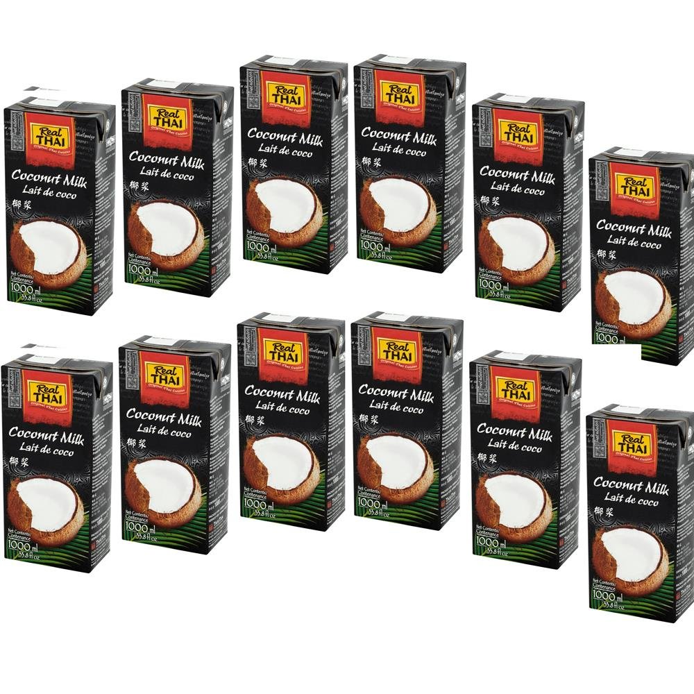 Mleczko Kokosowe UHT 12 x 1 L 85% ekst. - Real Thai
