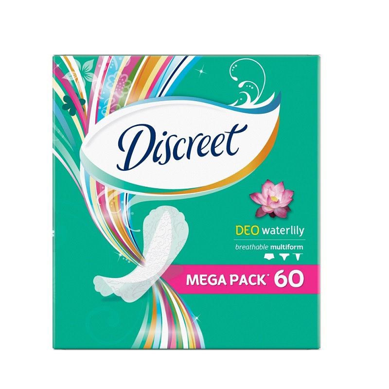 Procter&Gamble Discreet Waterlily Multiform Oddychające wkładki higieniczne 60 sztuk