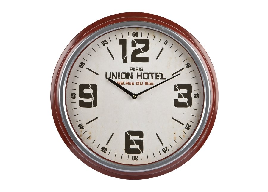 Witek Home Witek Home Zegar ścienny okrągły 47cm brąz Union Hotel 267874