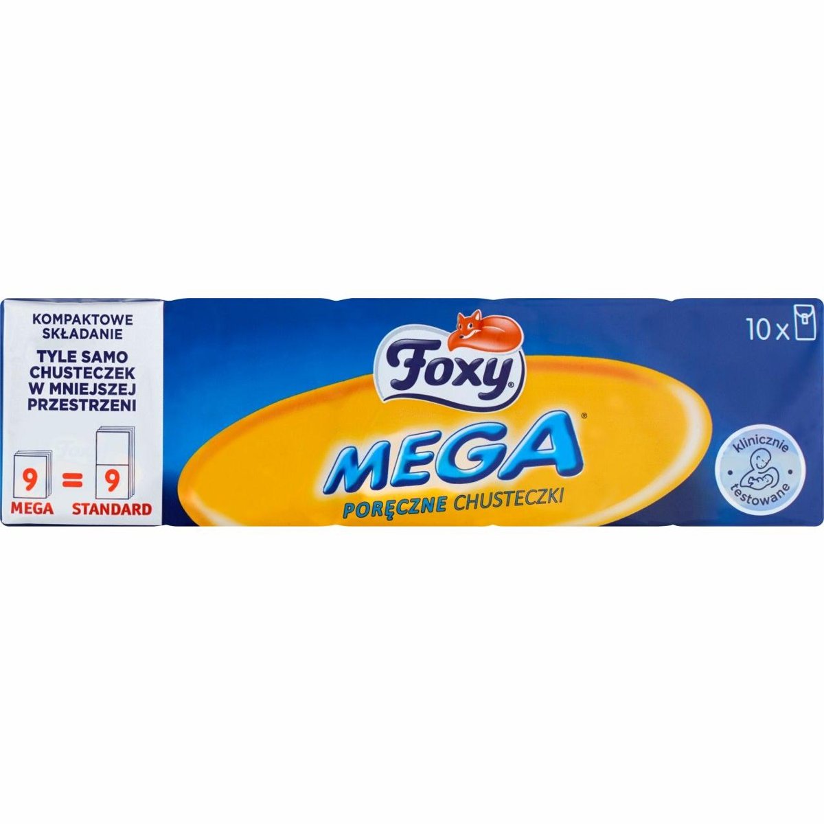 Foxy Mega Chusteczki higieniczne 10 opakowań po 9 szt.