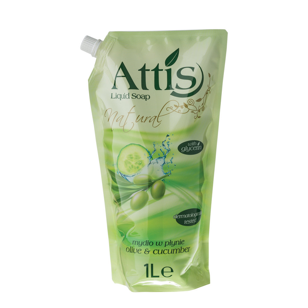 Attis Mydło w płynie Olive & Cucumber zapas 1 L
