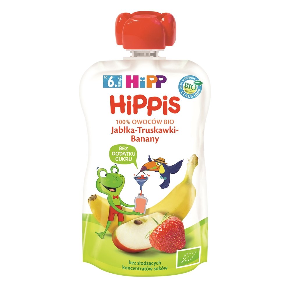 Hipp Hippis Mus Jabłka-Truskawki-Banany 100 g