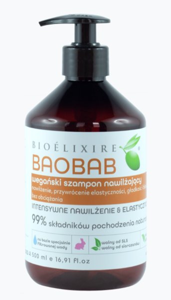 Bioelixire Wegański Szampon Baobab 500ml