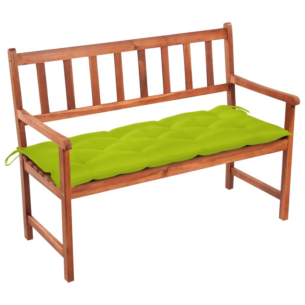 vidaXL Ławka ogrodowa z poduszką, 120 cm, lite drewno akacjowe 3063794