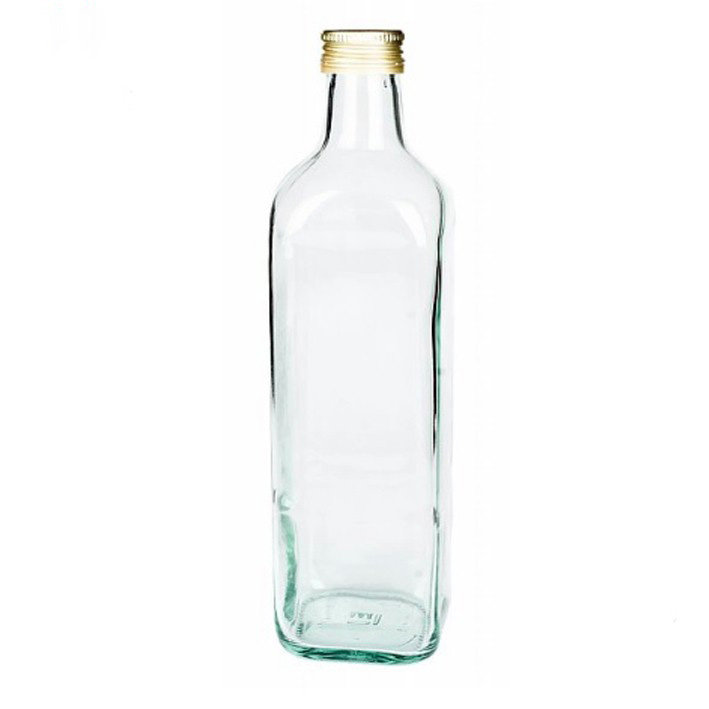Browin Butelka szklana kwadratowa z zakrętką 0,75l, marki 1719