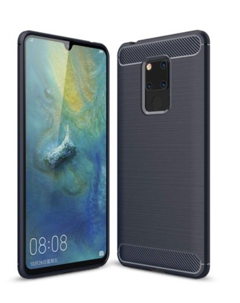 pokrowczaki Carbon Case elastyczne etui pokrowiec Huawei Mate 20 niebieski Niebieski Huawei Mate 20