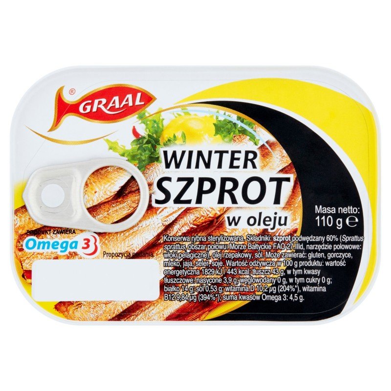 Graal SZPROT PODWĘDZANY W OLEJU WINTER EO GRAAL 110 G zakupy dla domu i biura! 40246449