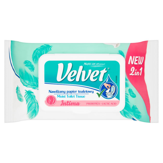 Velvet nawilżany papier toaletowy Intima 42szt