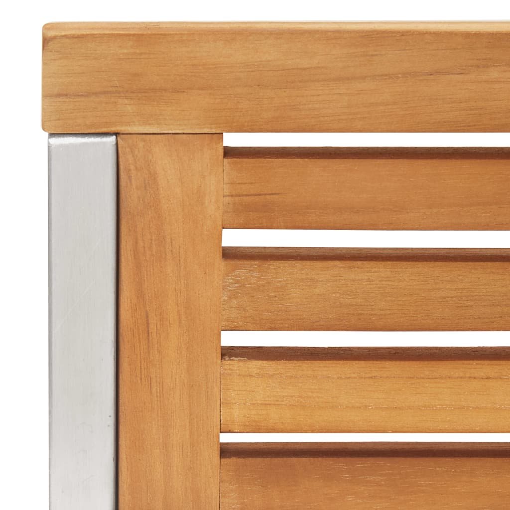 vidaXL Krzesła ogrodowe z poduszkami 2 szt. drewno tekowe i stal 3061541