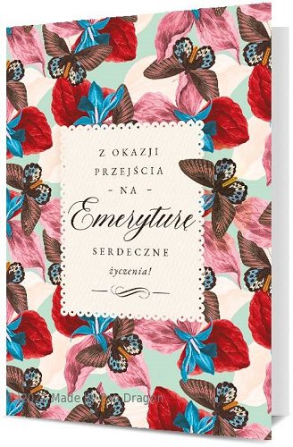 Karnet z życzeniami z okazji emerytury, PDB6-1876
