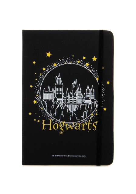 Notatnik w kratkę, A5, Harry Potter, Hogwart, czarny