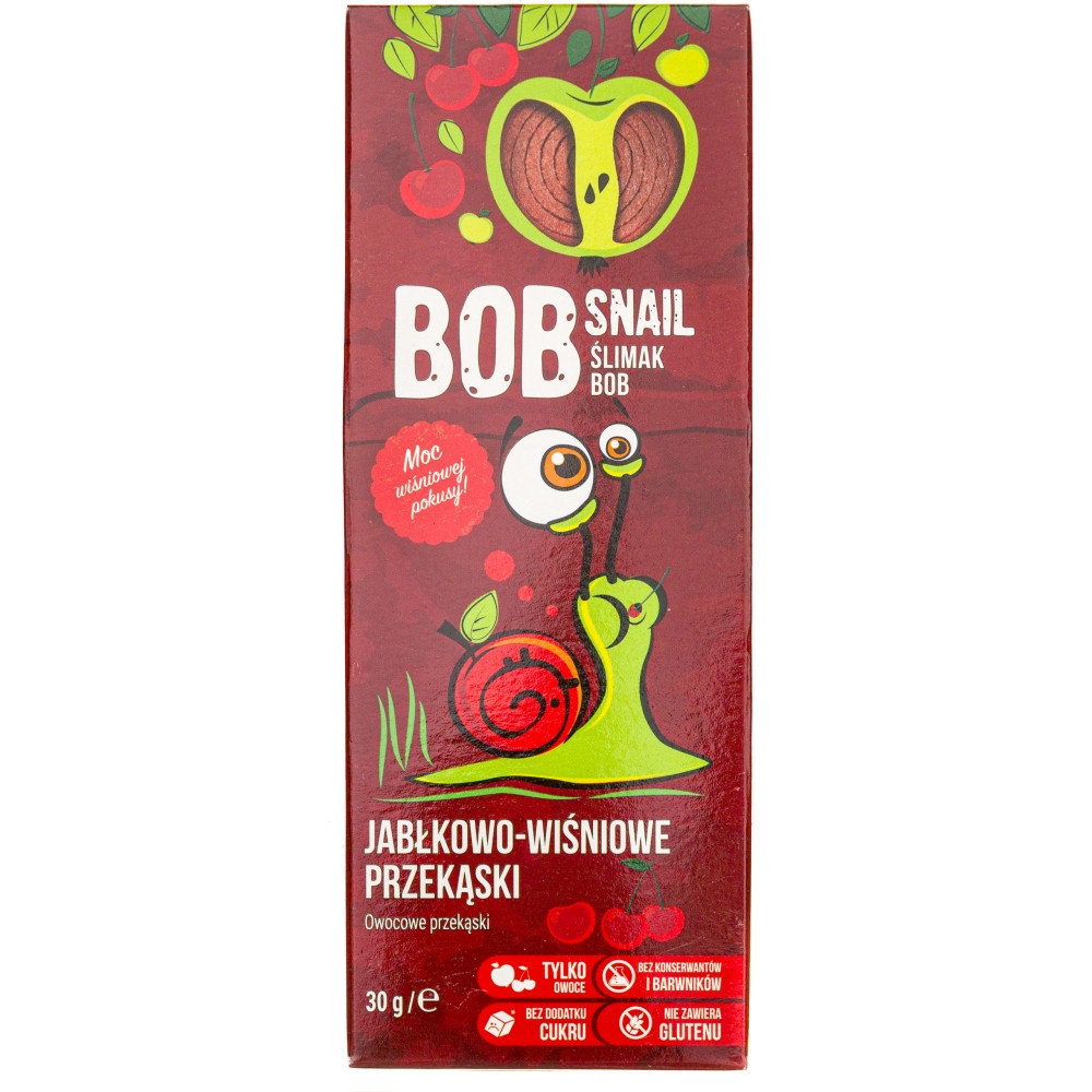 ECO-SNACK Bob Snail Jabłko-Wiśnia 30g - Eco-Snack