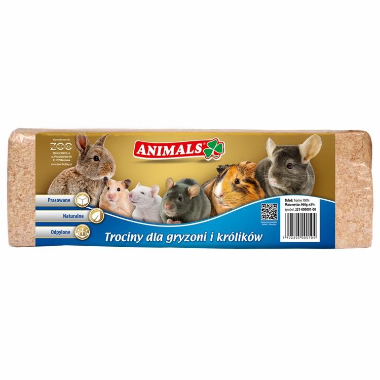 Animals trociny prasowane dla gryzoni 960g