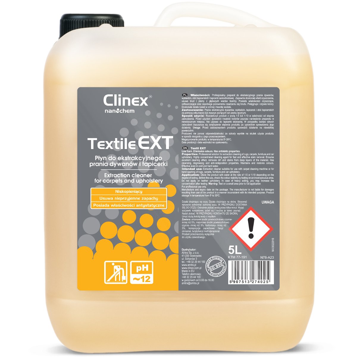 Clinex Textile Ext Do Prania Ekstrakcyjnego 5L